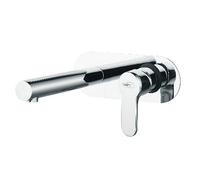 MISCELATORE MONOCOMANDO LAVABO A MURO SERIE PACO Cromo Rubinetteria Paco