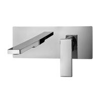 Miscelatore monocomando lavabo incasso 2 fori a muro serie Elle 1/2" PAFFON