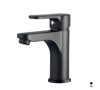 RUBINETTO MISCELATORE MONOCOMANDO LAVABO LAVANDINO MODERNO NERO OPACO SERIE PACO