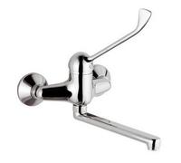MISCELATORE MONOCOMANDO LAVELLO A MURO CON LEVA CLINICA EPIC Cromo