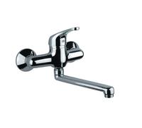 Fiore serie King miscelatore lavello cromato canna diritta muro parete