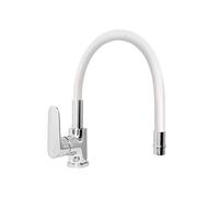 miscelatore monocomando lavello bocca alta con canna a snodo TORPEDO BIANCO
