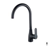 MISCELATORE MONOCOMANDO LAVELLO CANNA ALTA SERIE PACO Nero opaco