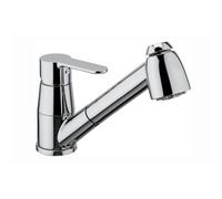 MISCELATORE MONOCOMANDO LAVELLO CON DOCCIA ESTRAIBILE LINEA BLU Cromo