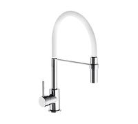miscelatore monocomando lavello cucina a bocca alta con doccetta idrobric WINTER BIANCO