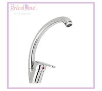 MISCELATORE MONOCOMANDO LAVELLO CUCINA CANNA ALTA SERIE INES CROMO HYDRALL