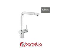 MISCELATORE MONOCOMANDO LAVELLO CUCINA CON BOCCHETTA GIREVOLE DIAM 28 LIVE NICKE