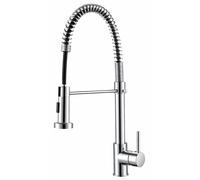 MISCELATORE MONOCOMANDO LAVELLO CUCINA INDUSTRIALE CON DOCCIA E MOLLA - AMBRA