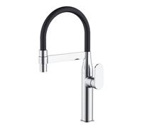 Miscelatore Monocomando Lavello Cucina Nairobi Ottone Cromato Canna Flessibile