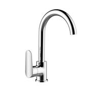 Miscelatore monocomando lavello Quaranta Happy con leva laterale in ottone cromo