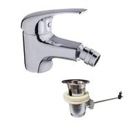 Miscelatore monocomando per bidet Mc con leva e piletta 1 1/4