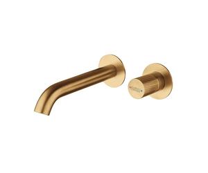 Miscelatore monocomando per lavabo a parete colore ottone spazzolato Mamoli Tutt