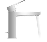 Duravit Manhattan Mitigeur monocommandé pour lavabo, saillie 129 mm, avec garniture découlement, MH1020001010, MH1020001010, Colorazione: Cromo lucido