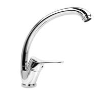 Miscelatore monocomando per lavello cucina con canna orientabile serie Cigno cromato - CONFEZIONE: 1 pz., Finitura: Cromato