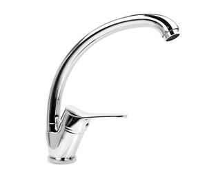 Miscelatore monocomando per lavello cucina con canna orientabile serie Cigno cromato - CONFEZIONE: 1 pz., Finitura: Cromato