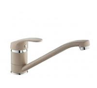Miscelatore Monocomando per Lavello Cucina, Rubinetto con Canna Girevole 360°, Finitura Color Terra/Sabbia ad Effetto Granito, Design Moderno Ergonomico