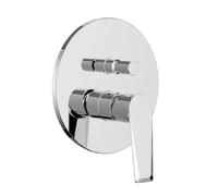 Miscelatore monocomando serie Diamond ad incasso doccia con deviatore 2 vie cromo lucido con sistema install box - CONFEZIONE: 1 pz., Colore: Cromato