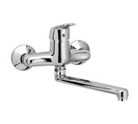 Miscelatore monoforo lavello cromato a parete canna diritta kappa 1/2" EURORAMA