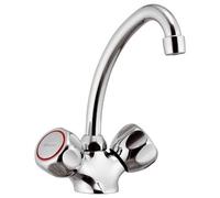 MISCELATORE MONOFORO LAVELLO LINEA DOMINO Cromo Rubinetteria Mariani Domino