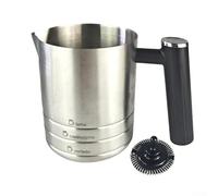 Miscelatore montalatte per macchina da caffè, tazza per schiumare il latte in acciaio inossidabile con testa di agitazione compatibile con macchine da caffè ES601 ES655