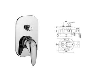 MISCELATORE PAFFONI NETTUNO DUE CROMO LAVABO BIDET VASCA DOCCIA INCASSO-ESTERNO