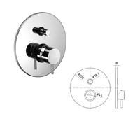 MISCELATORE PAFFONI STICK CROMO LAVABO BIDET VASCA DOCCIA INCASSO - ESTERNO