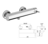 MISCELATORE PAFFONI STICK CROMO LAVABO BIDET VASCA DOCCIA INCASSO - ESTERNO