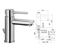 MISCELATORE PAFFONI STICK CROMO LAVABO BIDET VASCA DOCCIA INCASSO - ESTERNO