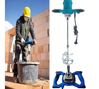 Miscelatore per calcestruzzo, agitatore per malta, 2600 W, 230 V, miscelatore, agitatore, mescolatore per malta, mescolatore per cemento, malta per cemento, malta per calcestruzzo, 1500 giri/min,
