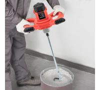 Miscelatore per calcestruzzo elettrico portatile da 1500 W Agitatore per malta regolabile a 6 velocità Frullatore per cemento professionale Miscelatore per vernice 930 giri/min