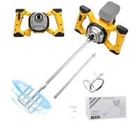 Miscelatore per cemento senza fili compatibile con batteria Dewalt da 20 V, 680 giri/min con 6 velocità, agitatore elettrico per calcestruzzo per miscelare foraggi, mortaio, vernice, colla mastice