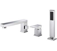Miscelatore per la doccia da bagno set da bagno rubinetto vano con vasca di showercontemporary valvola in ceramica vasca da bagno in ottone miscelatore a manico singolo tocchi da bagno a tre fori,