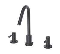 Miscelatore per Lavabo a Doppia Leva Moderno in Ottone Nero Opaco Kalambo