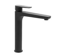Miscelatore lavabo alto H 28 cm nero opaco in ottone Erika