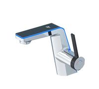 Miscelatore Per Lavabo Con Display Della Temperatura, Doppio Controllo Per Acqua Calda E Fredda, 2 Modalità Di Flusso, Rubinetto Per Lavabo Da Bagno, Ideale Per Bagni Contemporanei(C)