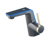 Miscelatore Per Lavabo Con Display Della Temperatura, Doppio Controllo Per Acqua Calda E Fredda, 2 Modalità Di Flusso, Rubinetto Per Lavabo Da Bagno, Ideale Per Bagni Contemporanei(D)