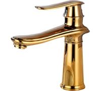 Miscelatore per Lavabo da Bagno retrò Rubinetto Monocomando E Rubinetto per Lavabo Rubinetti per Lavabo da Bagno Monoforo Rubinetto per Lavandino Caldo E Freddo, Black Gold, High