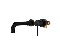 Miscelatore per lavabo in Ottone a Parete, Rubinetto per lavabo da Bagno in Rame, Maniglia Singola, Rubinetto per lavabo a Parete, 3 beccucci per Acqua Calda e Fredda, valvola Grezza per Bag
