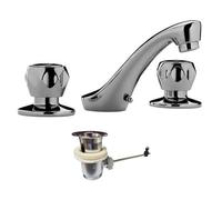 Miscelatore per lavabo Paffoni Danubio con scarico cromato DA056CR