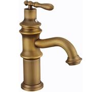 Miscelatore per Lavabo Rubinetti per Lavandino da Bagno retrò Miscelatore per Lavabo Monocomando Monoforo Miscelatore per Lavabo Lavandino per Lavabo Rubinetti Caldi E Freddi, Anti, Antique C, Short