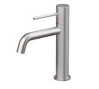 Miscelatore Per Lavabo Rubinetto In Ottone Nichel Satinato Smooth Rubicer