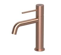 Miscelatore Per Lavabo Rubinetto In Ottone Oro Rosa Satinato Smooth Rubicer
