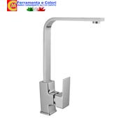 Miscelatore Per Lavello Alto Cromato Rubinetto Cucina Monocomando Con Canna alta