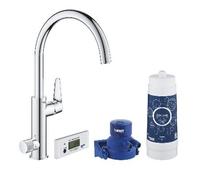MISCELATORE PER LAVELLO BLUE PURE BAUCURVE CON SISTEMA FILTRO ACQUA Cromo