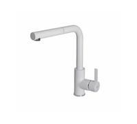 Rubinetto Miscelatore Cucina Elleci monocomando doccetta estraibile Bianco MGKC0268