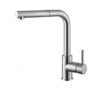Newform - Miscelatore serie Real Steel acciaio inox doccia estraibile 63425X