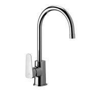 Miscelatore per lavello Paffoni Sly canna alta orientabile in ottone cromo
