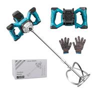 Miscelatore per malta a batteria, compatibile con batteria Makita, miscelatore per malta a colori senza brushless con frusta diametro 10-15 cm (cambio a 6 marce, max 680r/min, senza batteria)