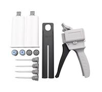 Miscelatore per resina 50 ml, colla AB bicomponente, resina epossidica con 4 aghi di miscelazione, 2 cartucce doppie vuote