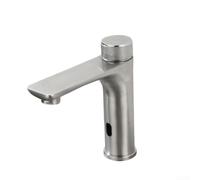 Miscelatore per rubinetto con sensore a infrarossi in acciaio inossidabile 304 per acqua calda e fredda, con volantino touchless e manopola antiscivolo, finitura argento (argento)